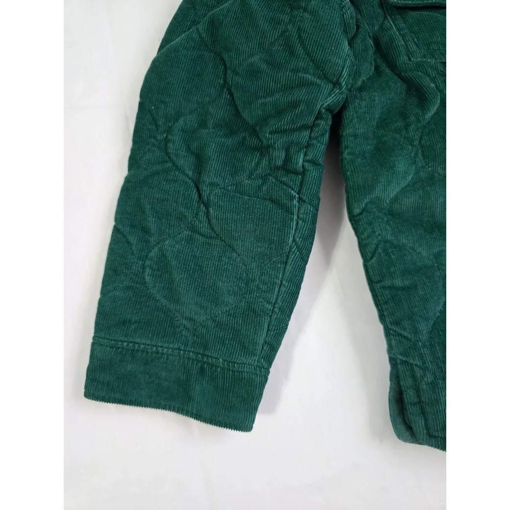 Carters Toddler Boys Green Quilted Corduroy Shirt Jacket Shacket 24M New